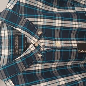 Banana Republic Cotton Stretch Pinpoint Oxford